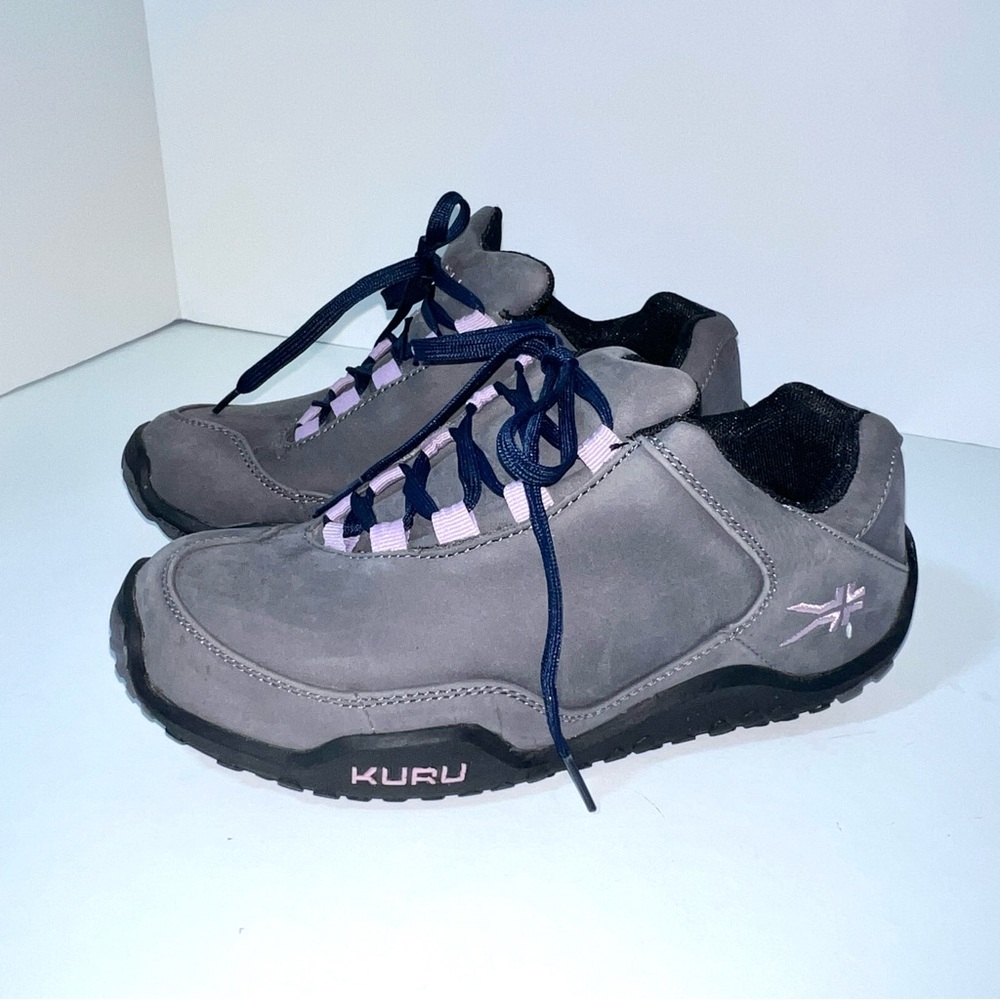 Kuru Chicane Lace Up Hiking Shoes Gray‎ Violet Leather Size 7.5W